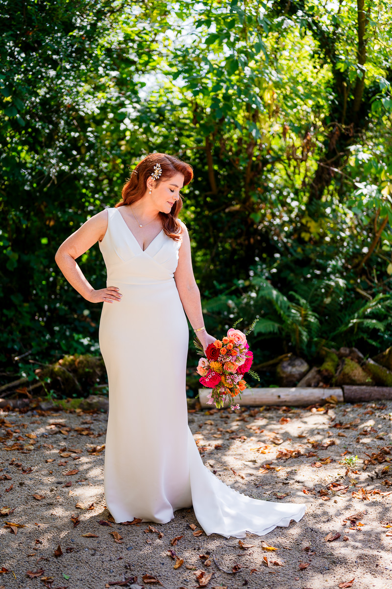 portrait of bride at Drumhierny Woodland Hideaway, Leitrim