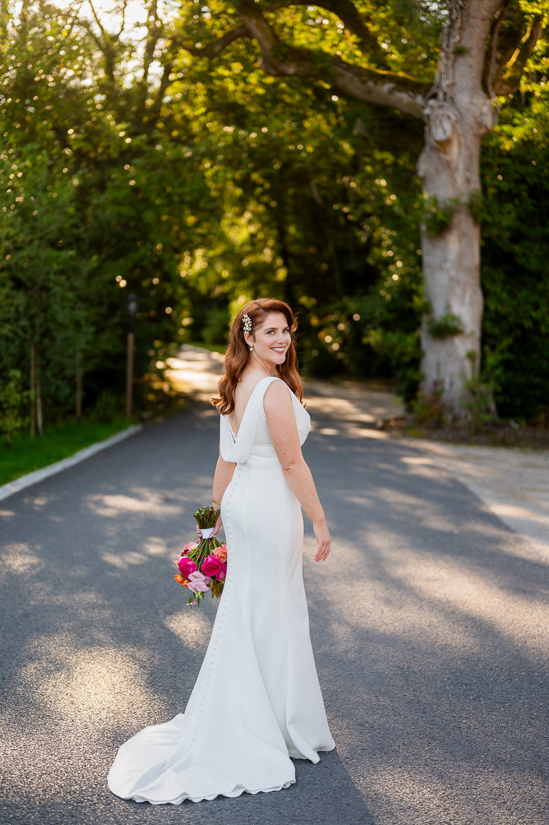 bride at Drumhierny Woodland Hideaway, Leitrim